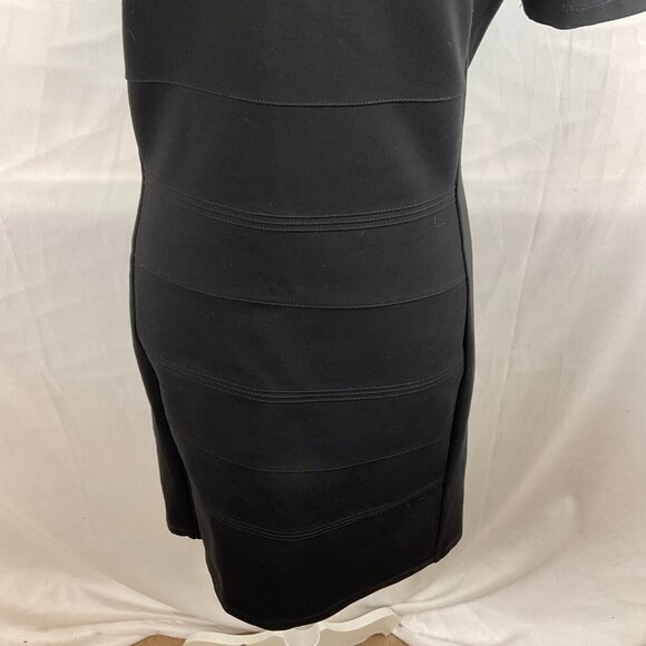 Maison Scotch The Little Black Dress 3 US 10 Short Sleeve Texture Stripe Detail - Picture 5 of 12